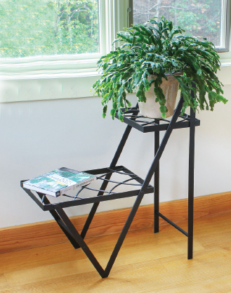 Wrought Iron Plant Stand with Galvanized Steel Planter Containe